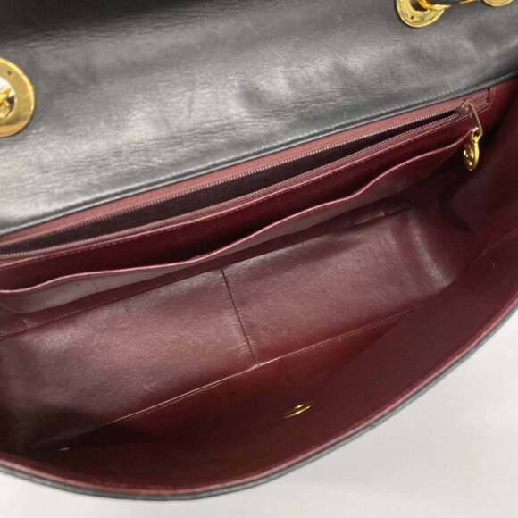 Chanel Shoulder Bag, Large Matelasse, Double Chain, Lambskin, Black, Women's - Picture 4 of 16